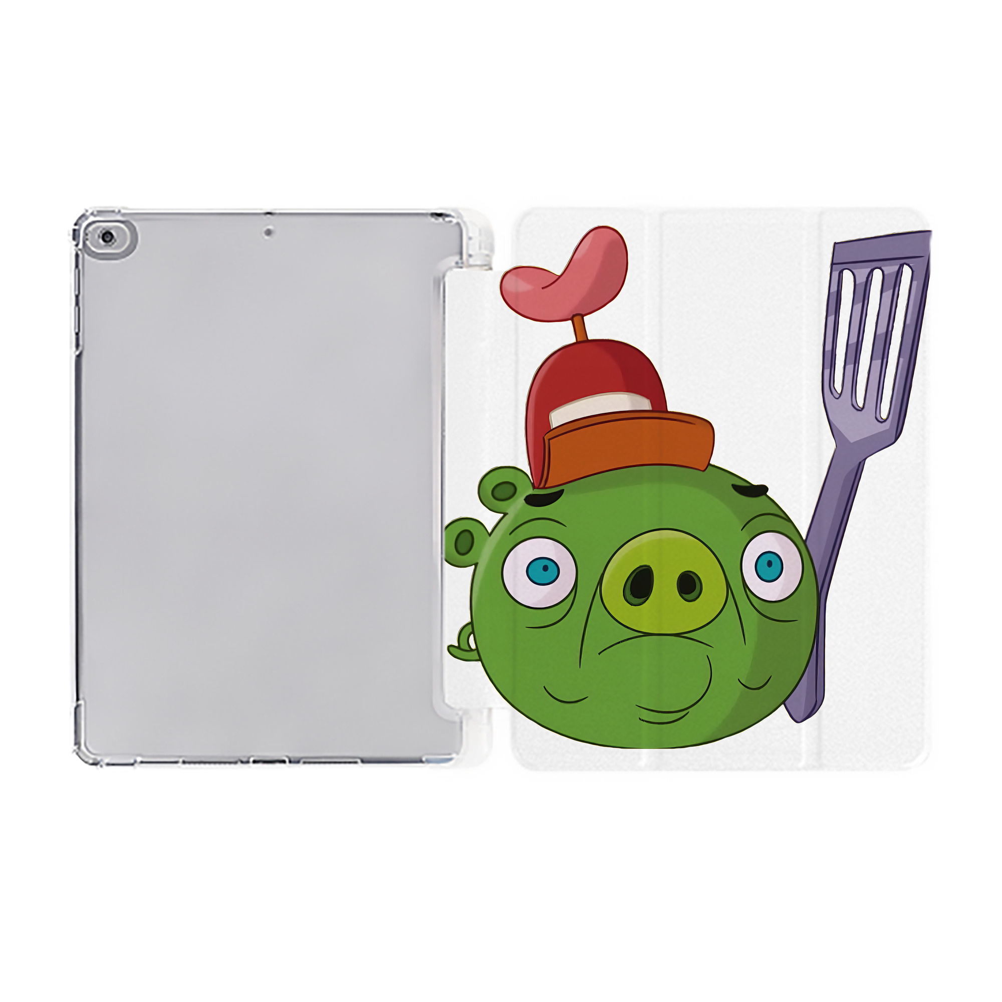 （画像用） Angry Birds アングリーバード IPad ケース ペン収納付き 三つ折りスタンド PUレザー×シリコン 対応機種9.5/10.5/10.9インチ